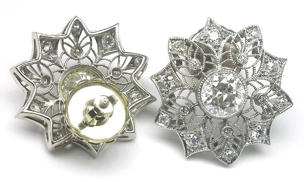 Edwardian 1.84ct Diamond Earrings