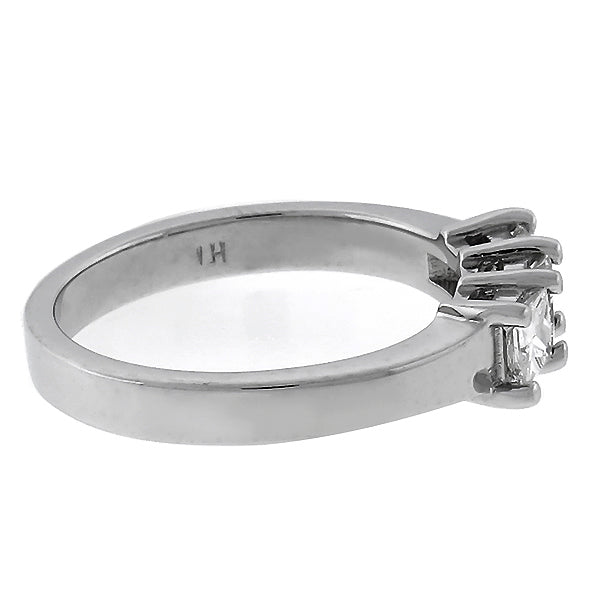 Estate 0.50ct Princess Cut Diamond 14k White Gold Anniversary Ring