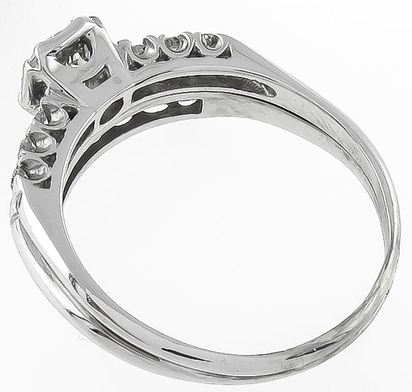 Estate 0.53ct Diamond Engagement Ring and Wedding Band Set