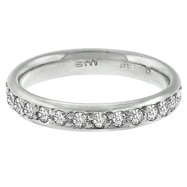 Estate 1.00ct Round Cut Diamond Eternity Platinum Wedding Band