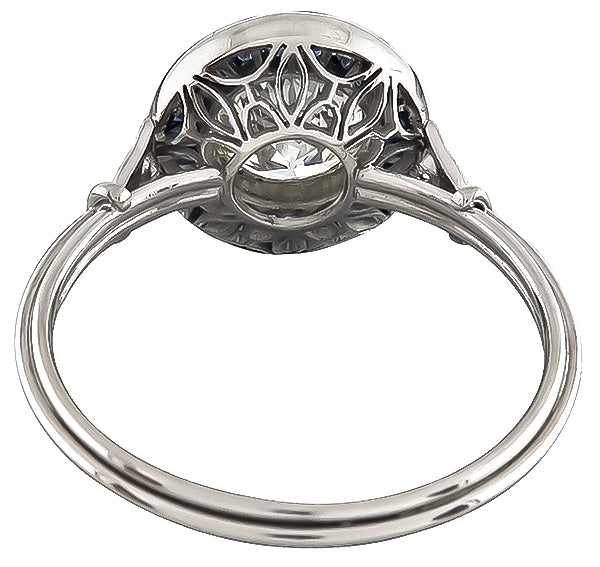 Vintage Art Deco 1.12ct Diamond Engagement Ring