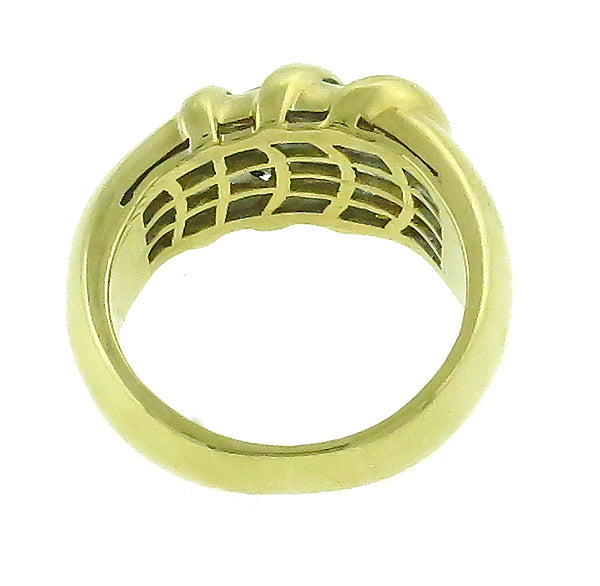 Estate 1.25ct Baguette & Round Cut Diamond 18k Yellow Gold Ring
