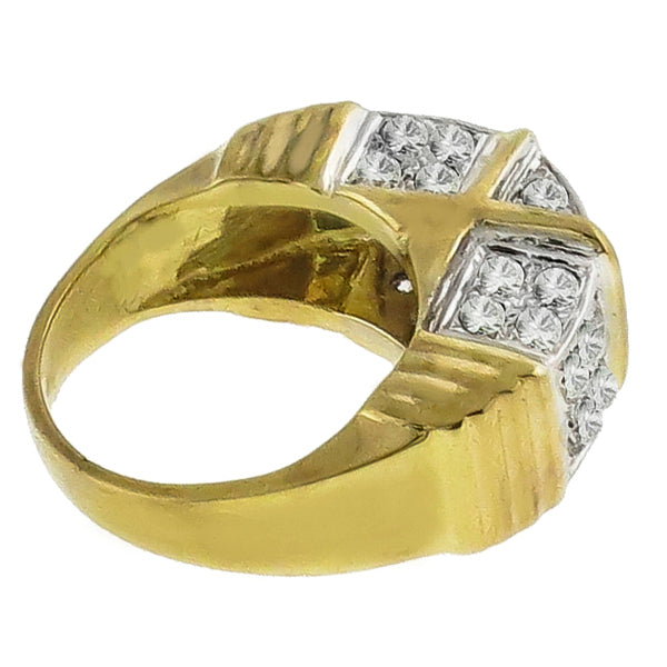 Estate 1.50ct Round Cut Diamond 14k Yellow Gold Ring