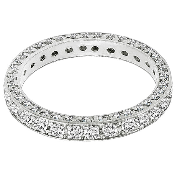 Estate 2.40ct Round Brilliant Cut Diamond Eternity Platinum Wedding Band