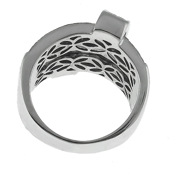 Estate 4.50ct Invisible Set Princess Cut Diamond 18k White Gold Ring