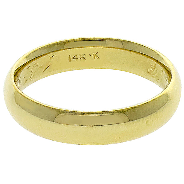 Estate 4mm 14k Yellow Gold Wedding Band