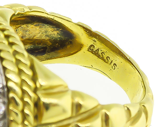 Estate Cassis Pearl 0.75ct Diamond Ring