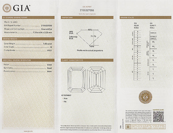 Estate GIA Certified 1.05ct Diamond Engagement Ring