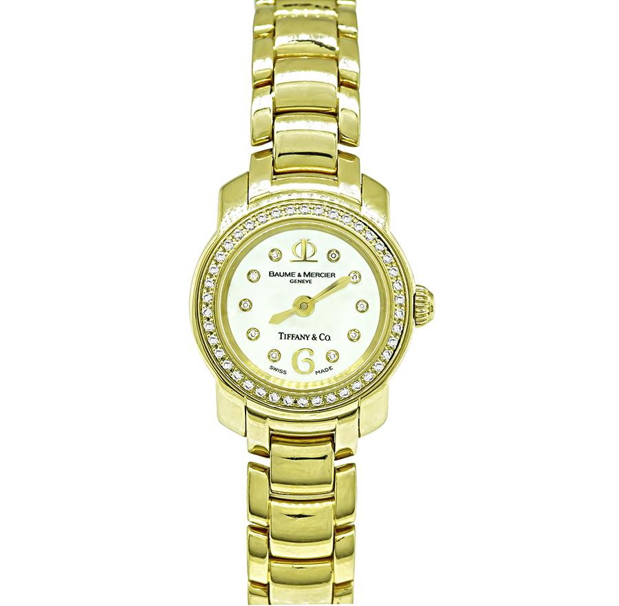 Baume & Mercier Diamond Gold Ladies Watch | Israel Rose