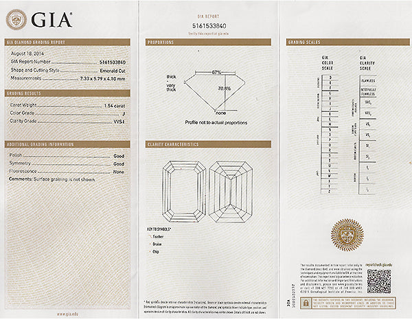 GIA Certified 1.54ct Diamond Ring
