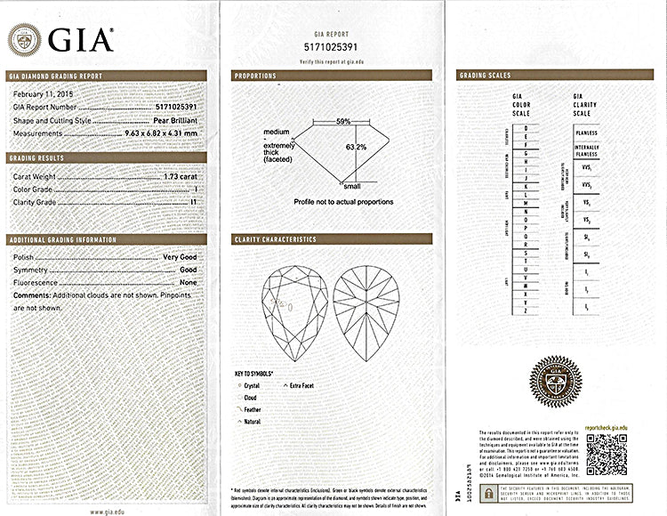 GIA Certified 3.43ct Pear Shape Diamond with 2.40ct Diamond Drop Earrings