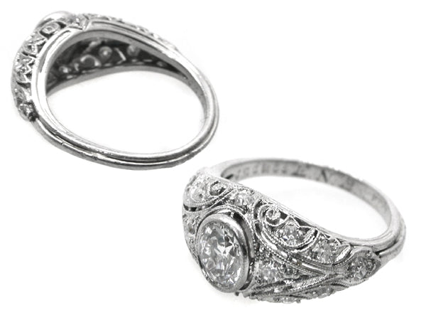 J.E. Callwell & Co 0.45ct Diamond Platinum Engagement Ring