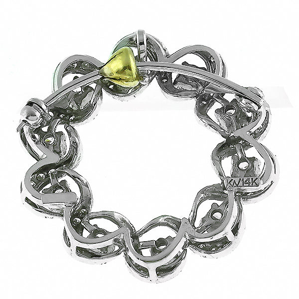 Kurt Wayne 2.60ct Diamond Gold Round Swirl Pin/Pendant