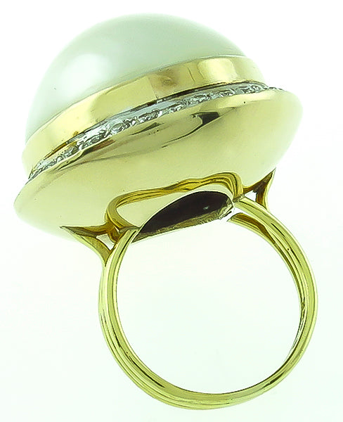 Mabe Pearl 1.25ct Diamond Ring