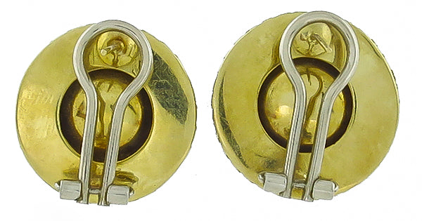 Mabe Pearl Gold Vintage Earrings