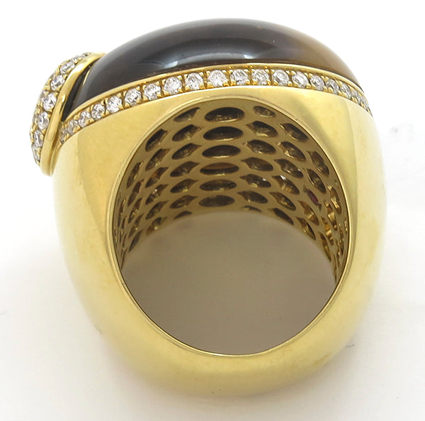 Roberto Coin Tiger's Eye 1.20ct Diamond Gold Ring