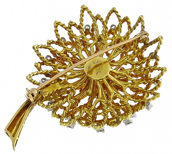 Vintage 0.75ct Diamond Sapphire Pin