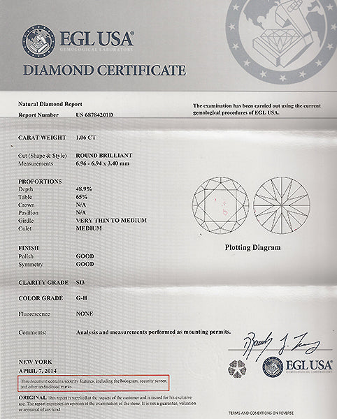 Vintage 1.06ct Diamond Engagement Ring