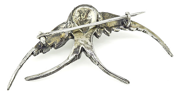Vintage 4.00ct Diamond Sparrow Pin