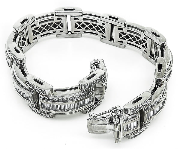 Estate 12.00ct Diamond Gold Bracelet