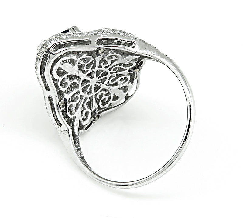 Estate 2.53ct Sapphire 0.86ct Diamond Ring