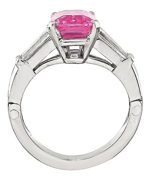 Estate 2.67ct Baby Pink Sapphire Engagement Ring