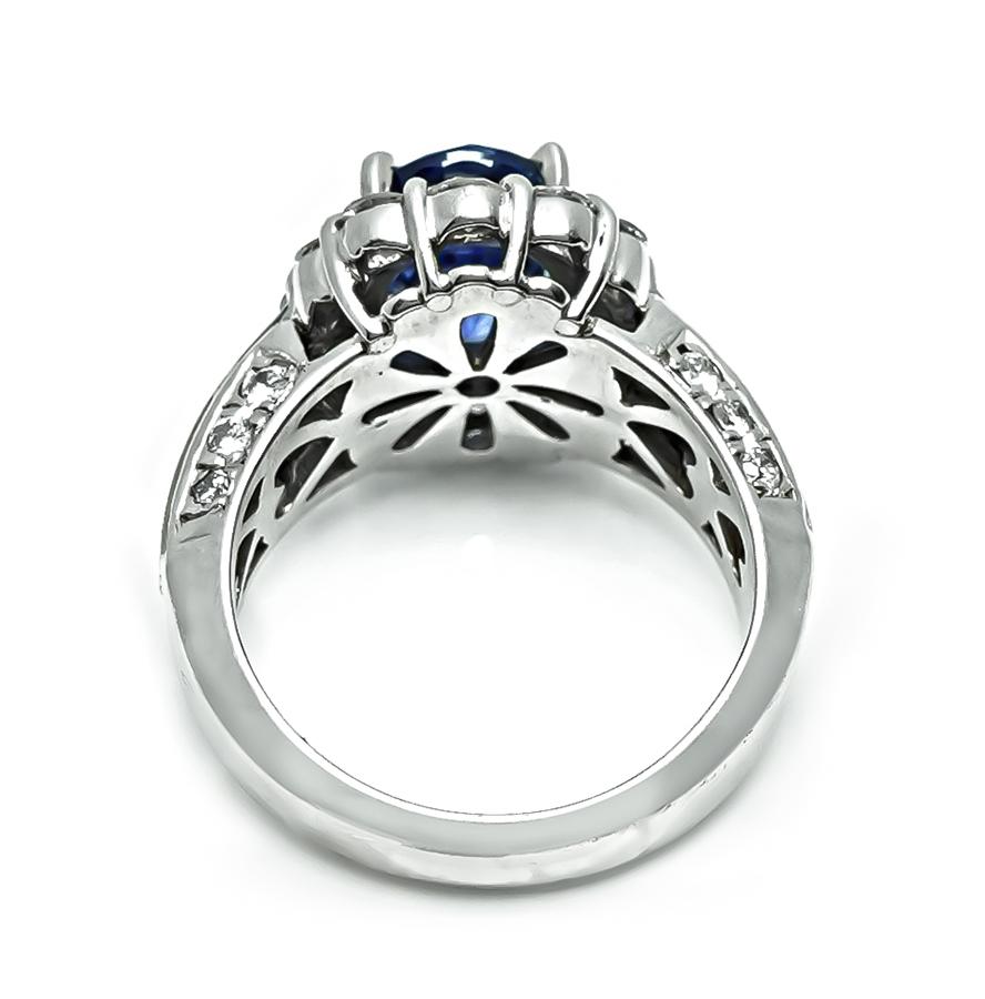 Estate 2.91ct Sapphire 1.63ct Diamond Ring