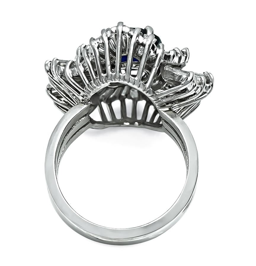 Estate 2.97ct Sapphire 1.75ct Diamond Ring