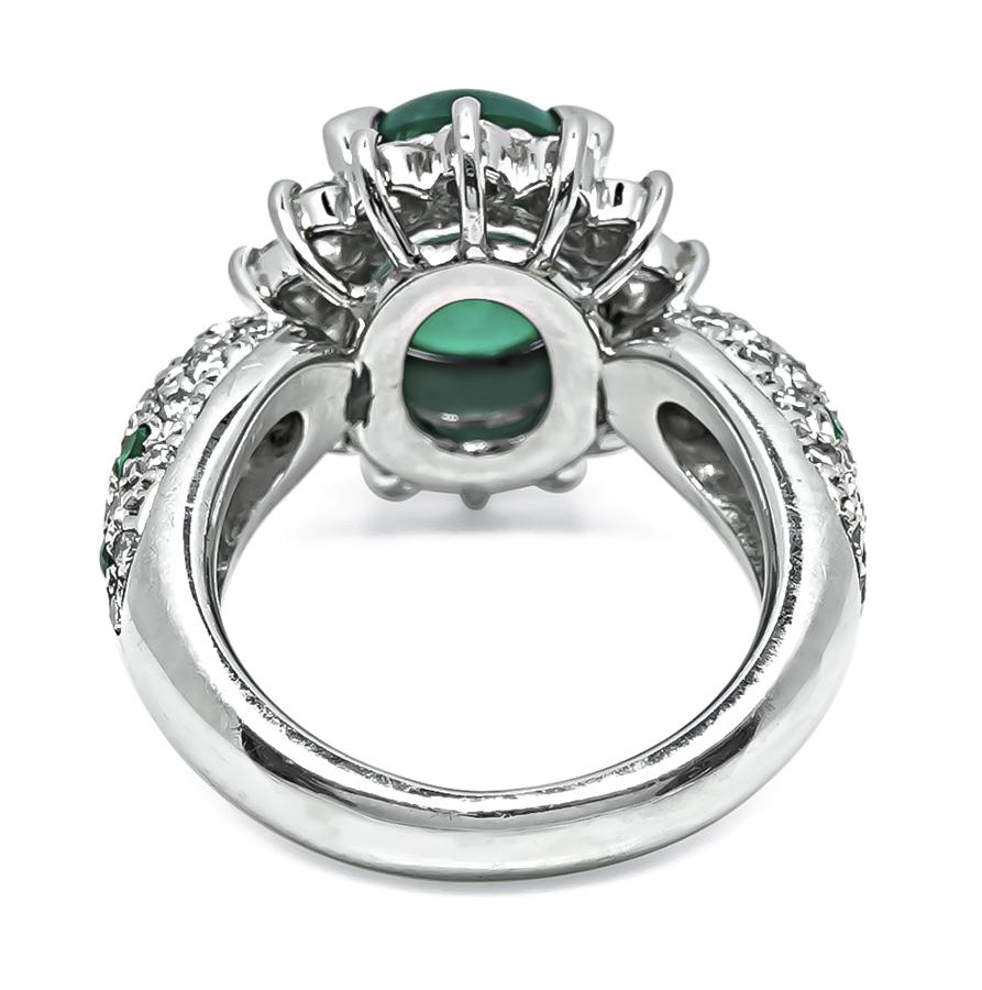 Estate 3.68ct Colombian Emerald 0.83ct Diamond Ring