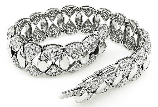 Estate 8.94ct Diamond Gold Bracelet