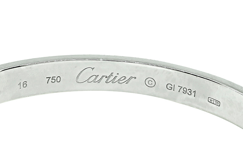 Cartier White Gold Love Bangle