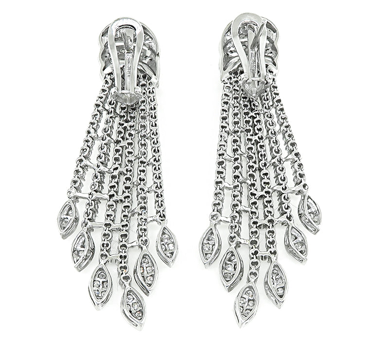 Estate 6.50ct Diamond Drop Earrings