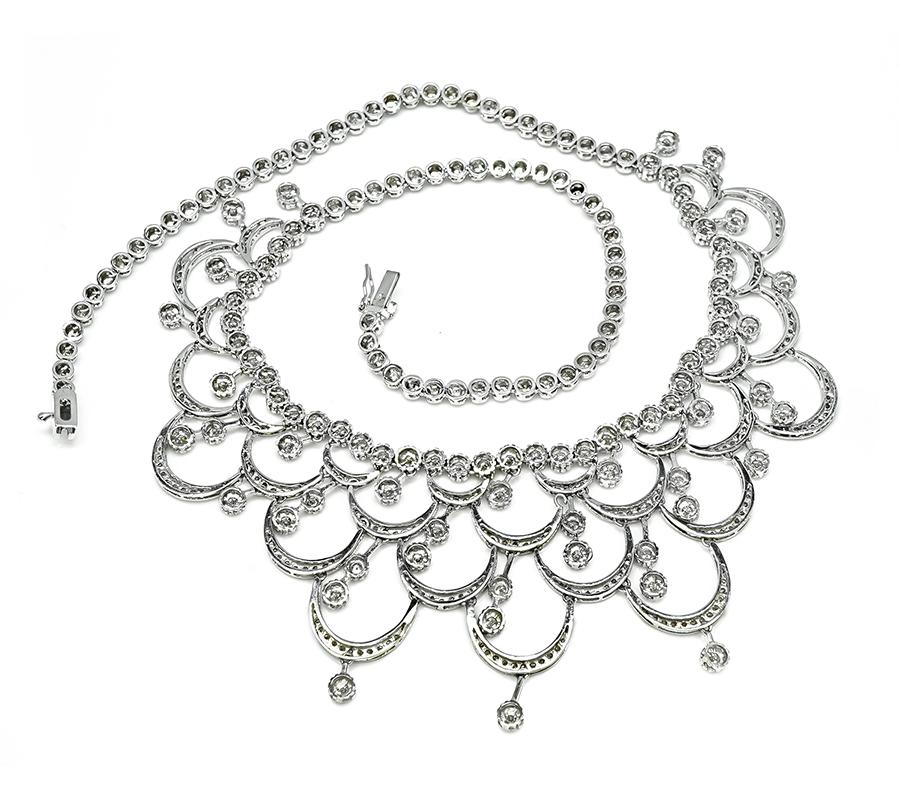 Estate 8.50ct Diamond Gold Necklace