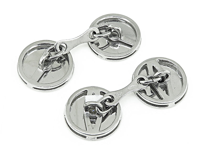 Estate Diamond Gold Cufflinks