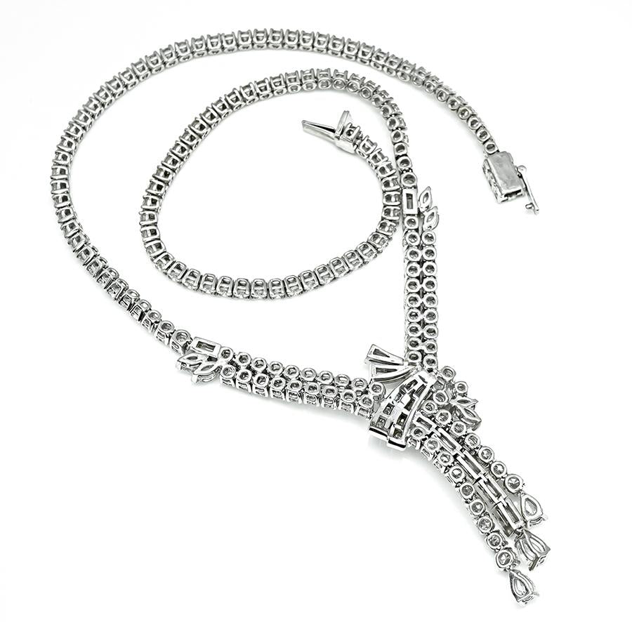 Estate 20.00ct Diamond Gold Necklace
