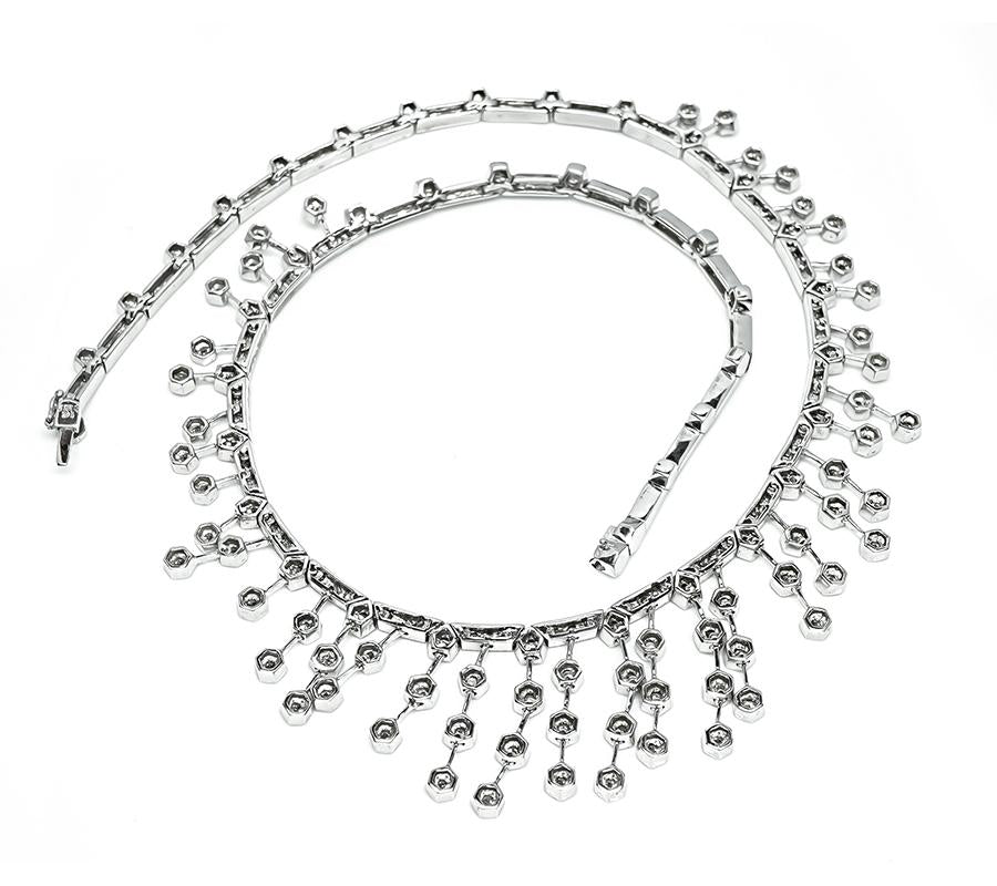 Estate 3.62ct Diamond Gold Necklace