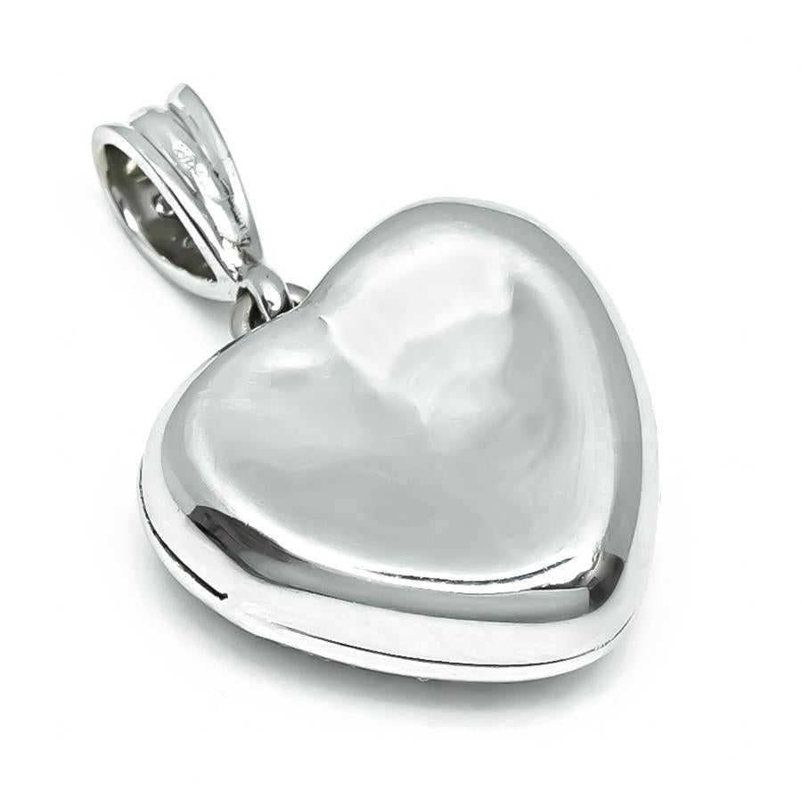 Estate 2.50ct Diamond Heart Pendant