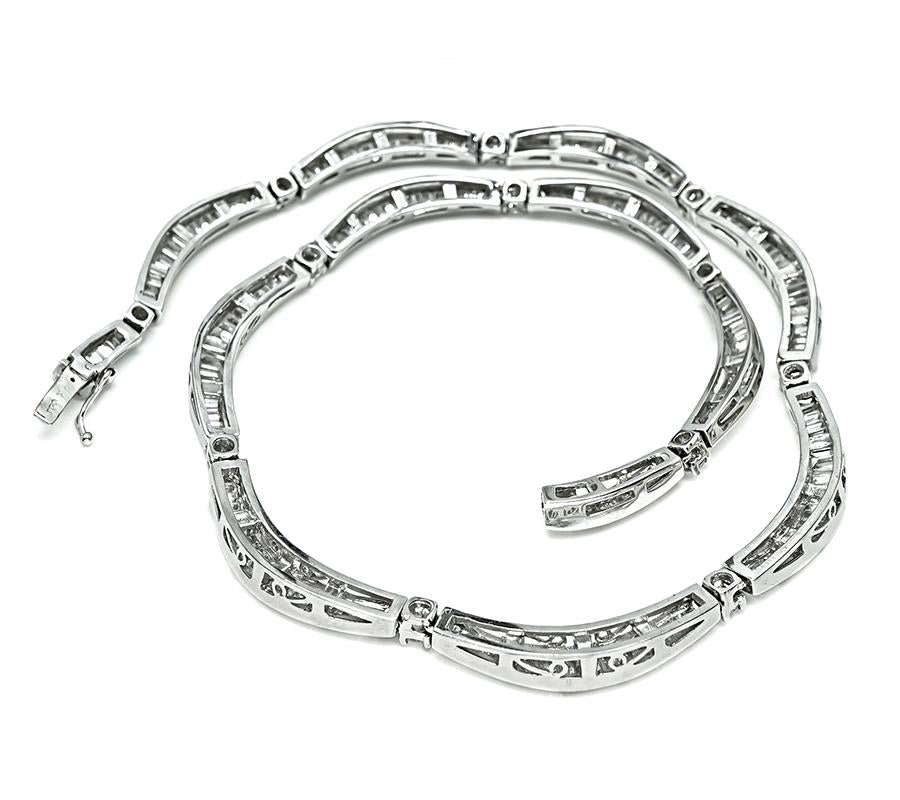 Estate 11.50ct Diamond Gold Choker Necklace