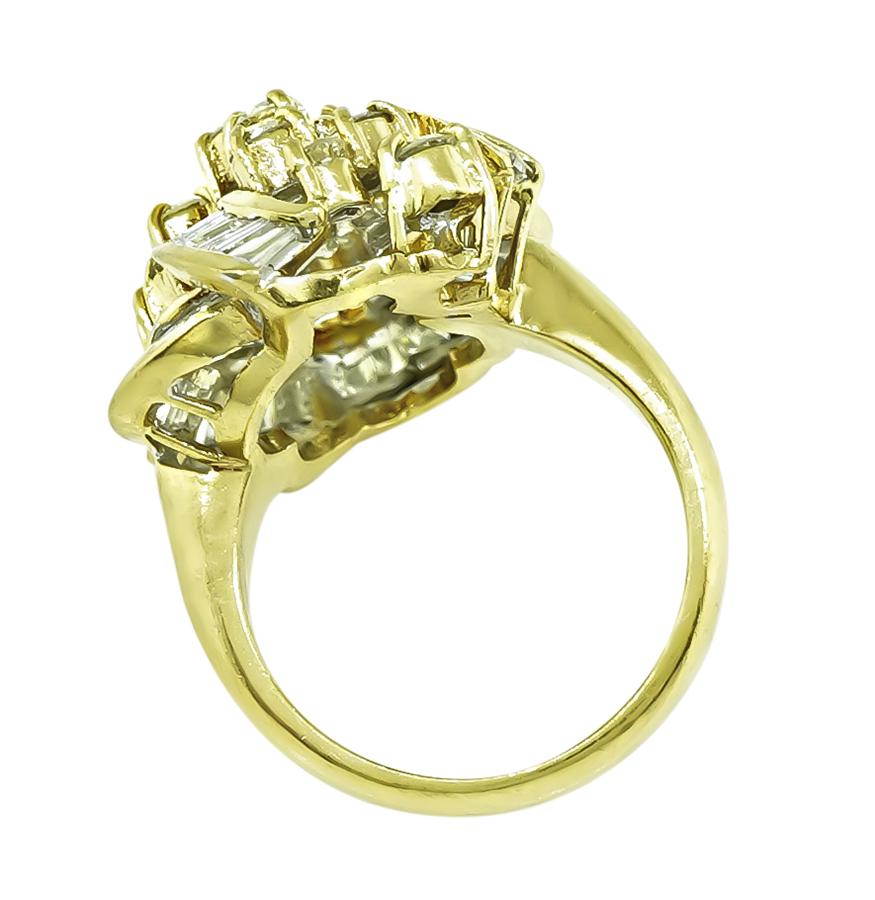 Estate 2.50ct Diamond Gold Ring
