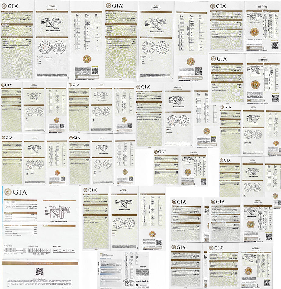 Estate GIA Certified 18.81ct Diamond 12.06ct Diamond Tennis Necklace