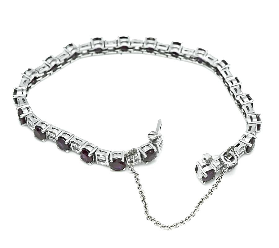 Estate 9.00ct Ruby 1.75ct Diamond Bracelet