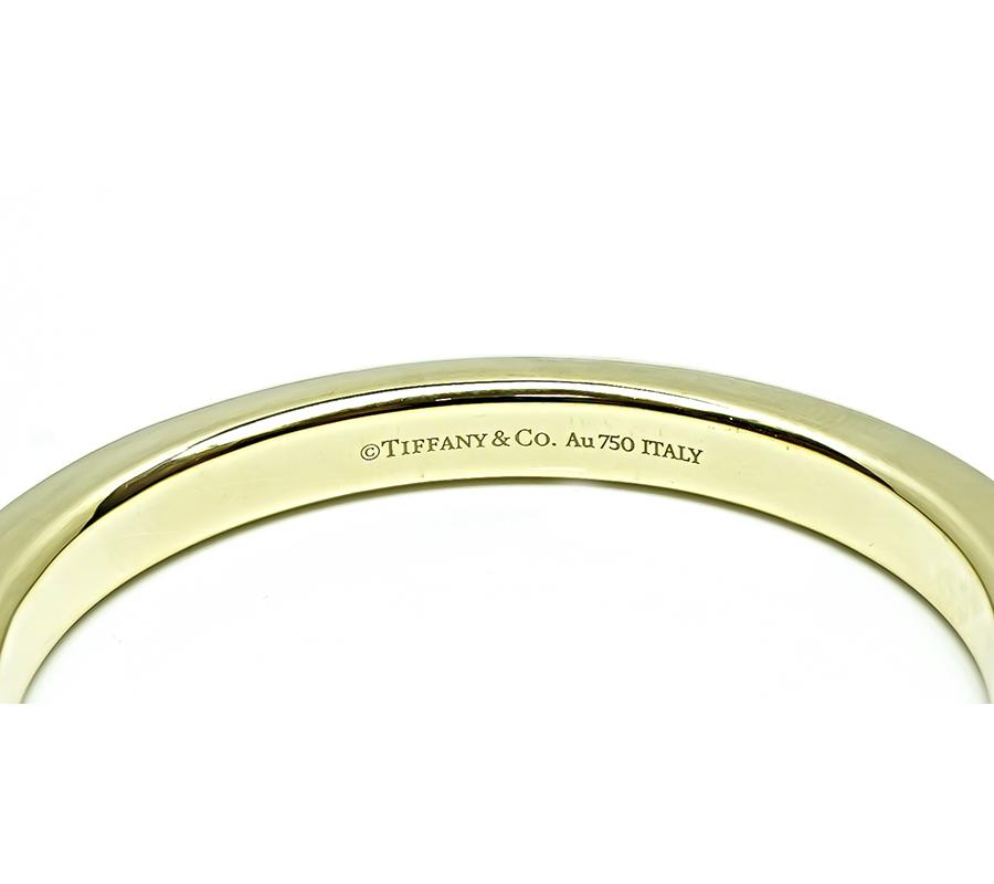 Estate Tiffany & Co Gold Lock Bangle