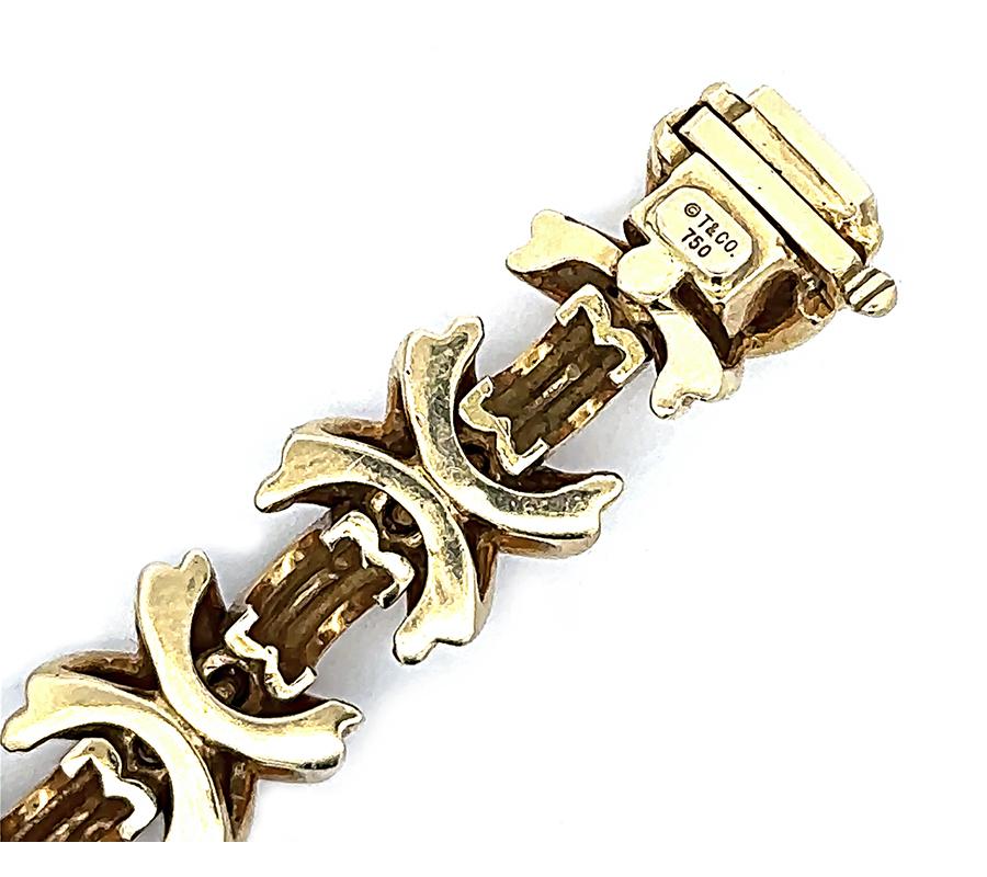 Estate Tiffany & Co X Gold Bracelet