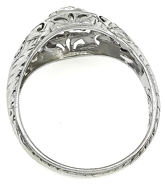 Art Deco Vintage 0.45ct Diamond Engagement Ring