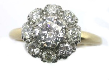 victorian, victorian diamond ring, cluster ring, cluster diamond ring