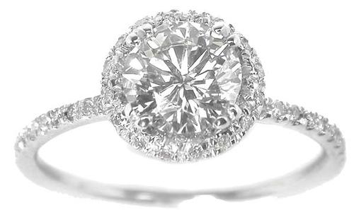 GIA Certified White Gold Engagement Ring