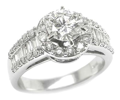 Diamond White Gold Engagement Ring GIA Certified