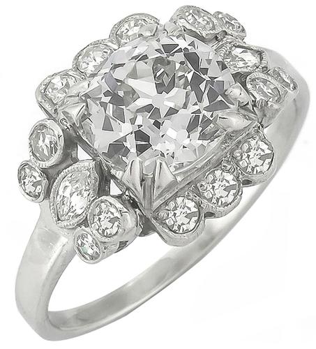 Antique 1.67ct Old Mine  Diamond Engagement Ring