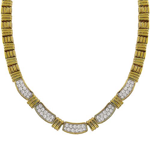 6.00ct Diamond Gold Necklace 