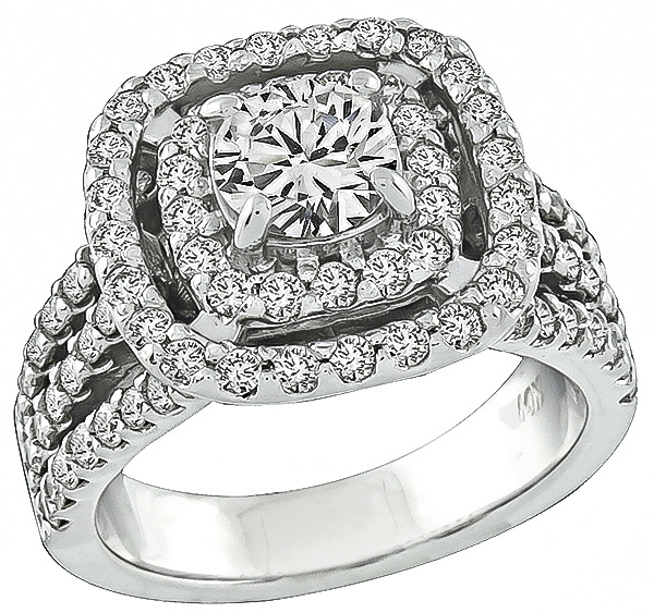 0.83ct Center Diamond 1.50ct Diamond Engagement Ring Photo 1